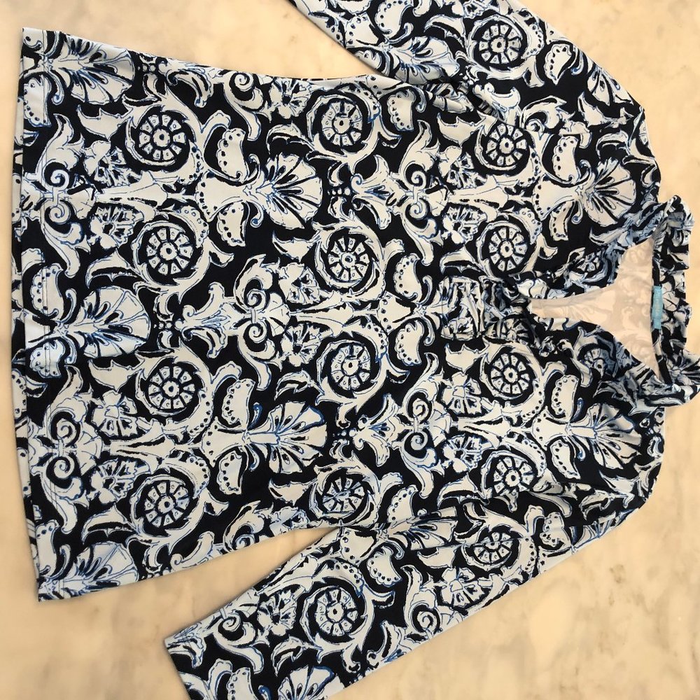 J McLaughlin Durham Ruffle Top! Size M